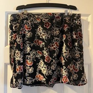 BNWT American Eagle mini floral velvet detail skirt